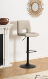 Actona Sgabello da bar in tessuto Sylvia Beige