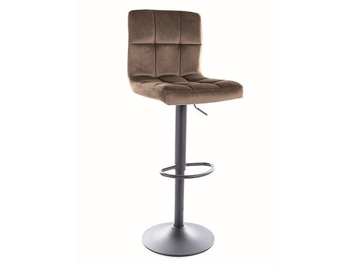 Signal Sgabello da bar in velluto C105 Beige