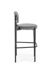 Halmar Sgabello da bar in velluto H108 Grigio
