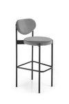 Halmar Sgabello da bar in velluto H108 Grigio