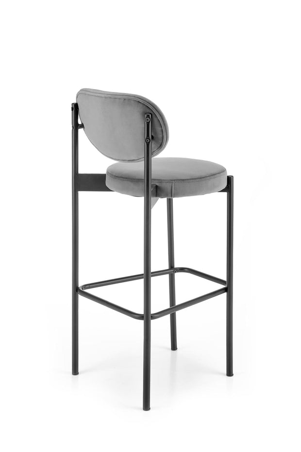 Halmar Sgabello da bar in velluto H108 Grigio