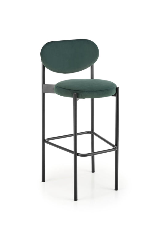Halmar Sgabello da bar in velluto H108 Verde