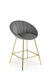 Halmar Sgabello da bar in velluto H112 Grigio