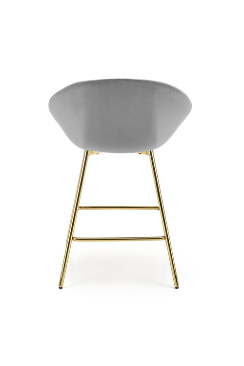 Halmar Sgabello da bar in velluto H112 Grigio
