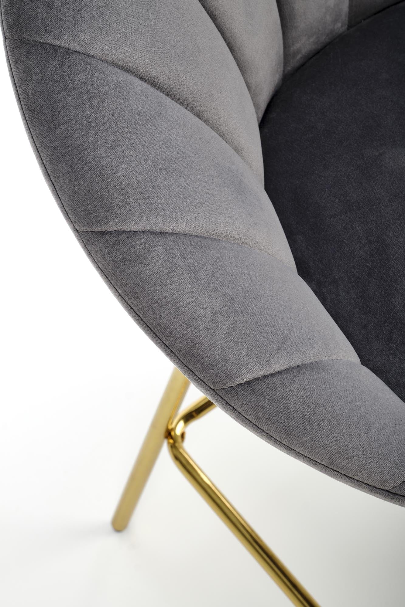 Halmar Sgabello da bar in velluto H112 Grigio