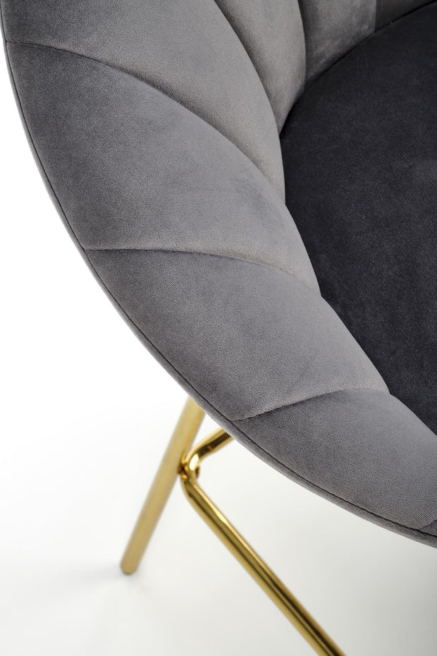 Halmar Sgabello da bar in velluto H112 Grigio