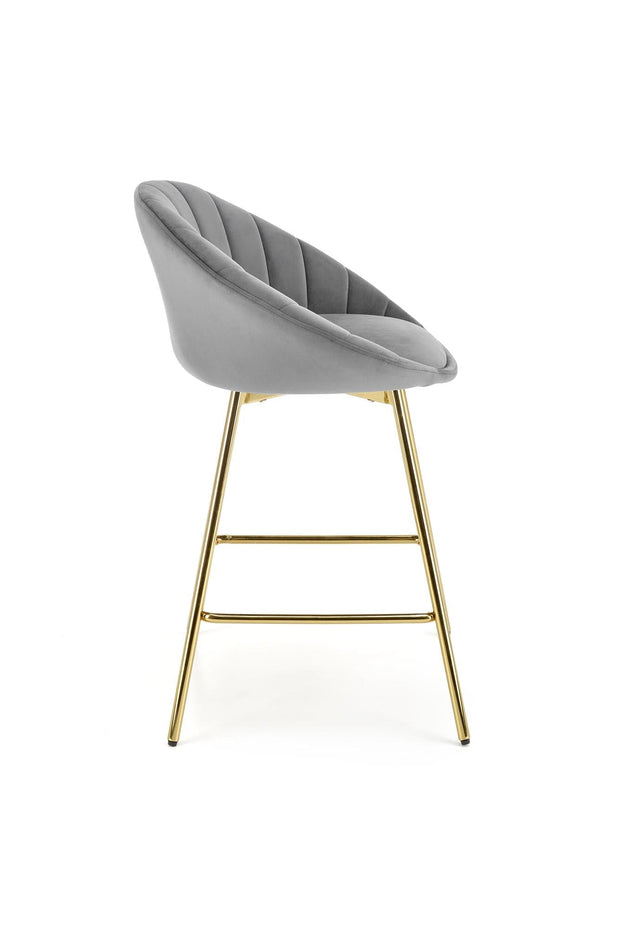 Halmar Sgabello da bar in velluto H112 Grigio