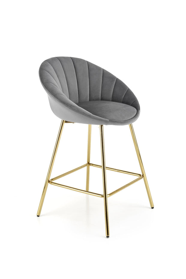 Halmar Sgabello da bar in velluto H112 Grigio
