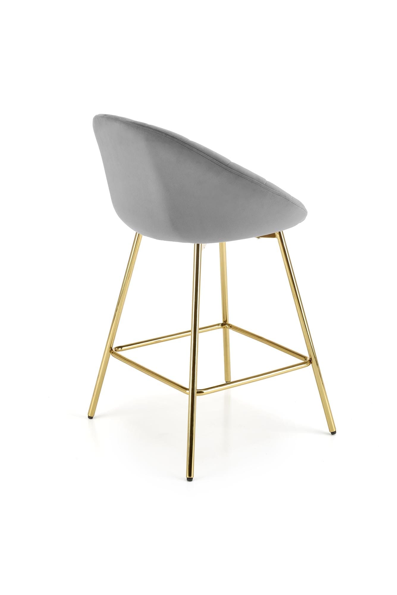 Halmar Sgabello da bar in velluto H112 Grigio