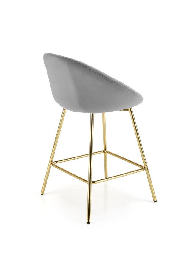 Halmar Sgabello da bar in velluto H112 Grigio