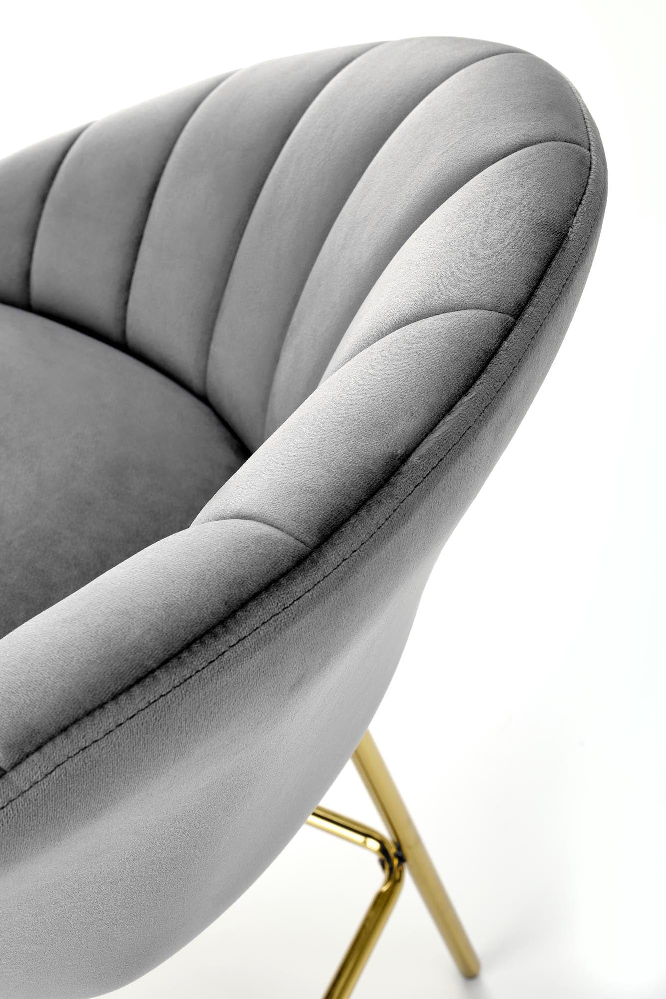 Halmar Sgabello da bar in velluto H112 Grigio
