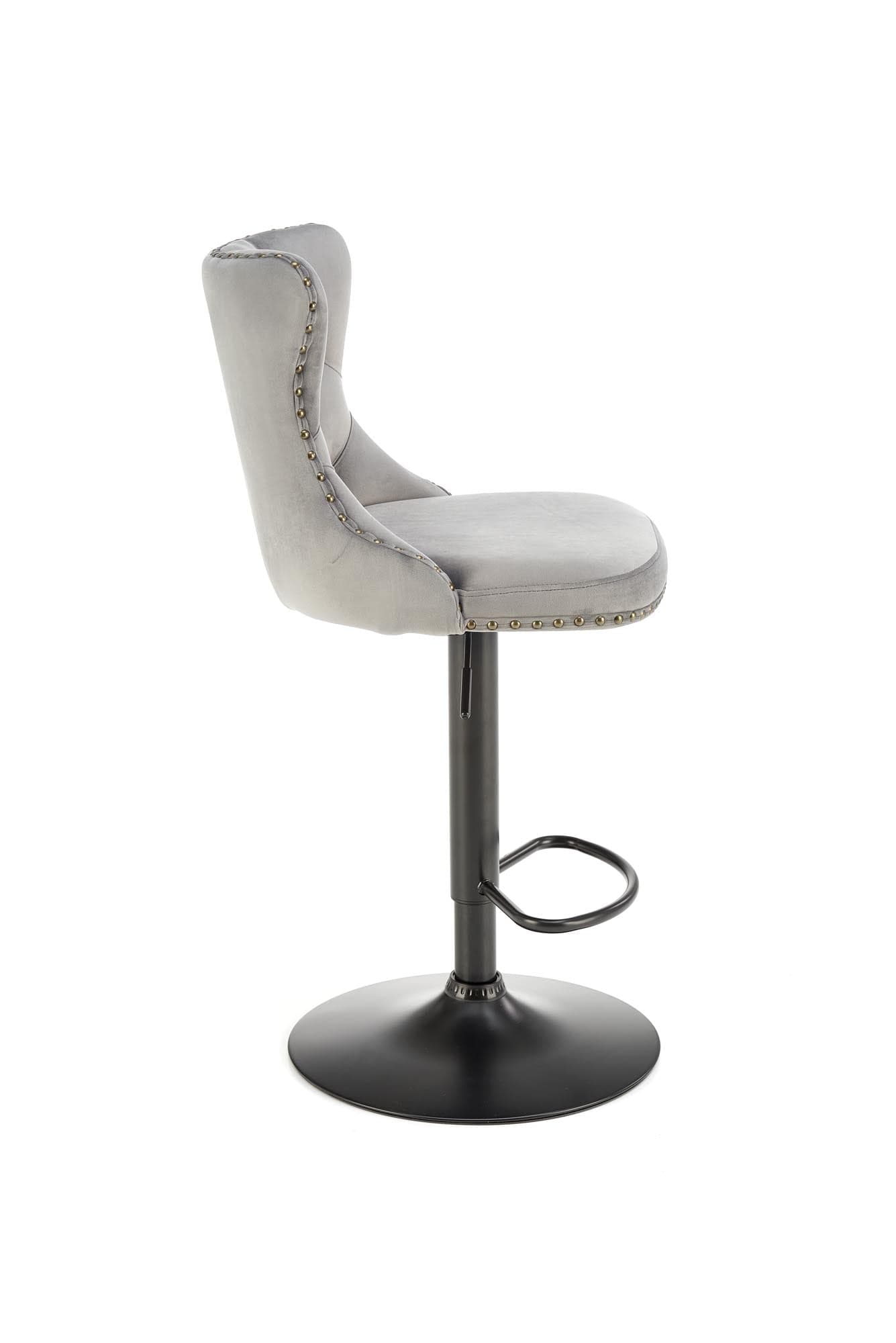 Halmar Sgabello da bar in velluto H117 Grigio