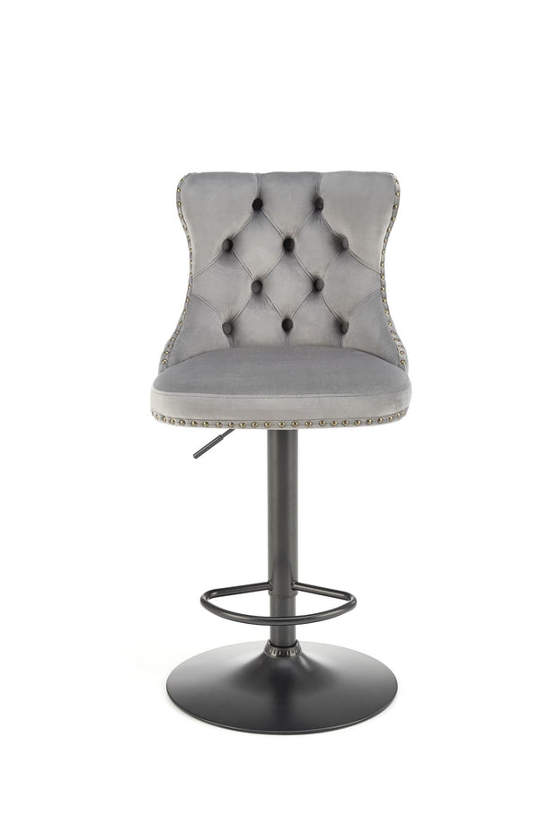 Halmar Sgabello da bar in velluto H117 Grigio