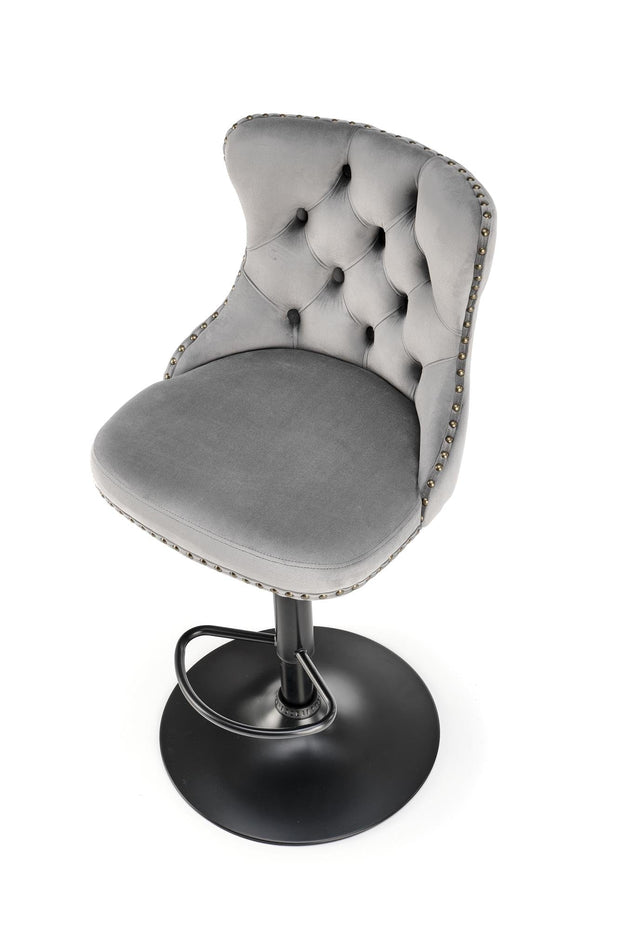 Halmar Sgabello da bar in velluto H117 Grigio