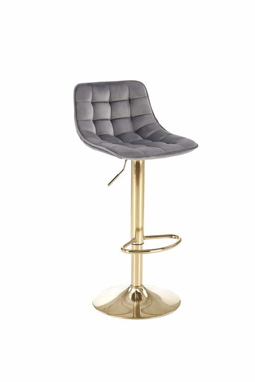 Halmar Sgabello da bar in velluto H120 Grigio