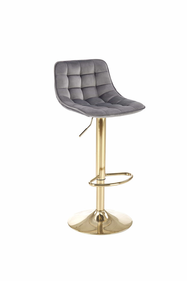 Halmar Sgabello da bar in velluto H120 Grigio