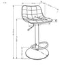 Halmar Sgabello da bar in velluto H120 Grigio