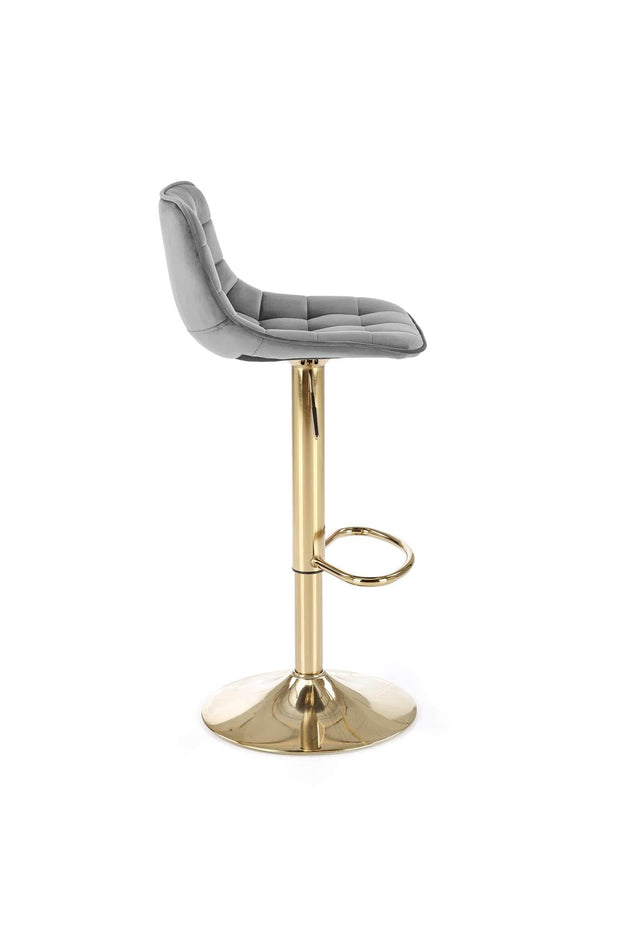 Halmar Sgabello da bar in velluto H120 Grigio
