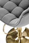 Halmar Sgabello da bar in velluto H120 Grigio