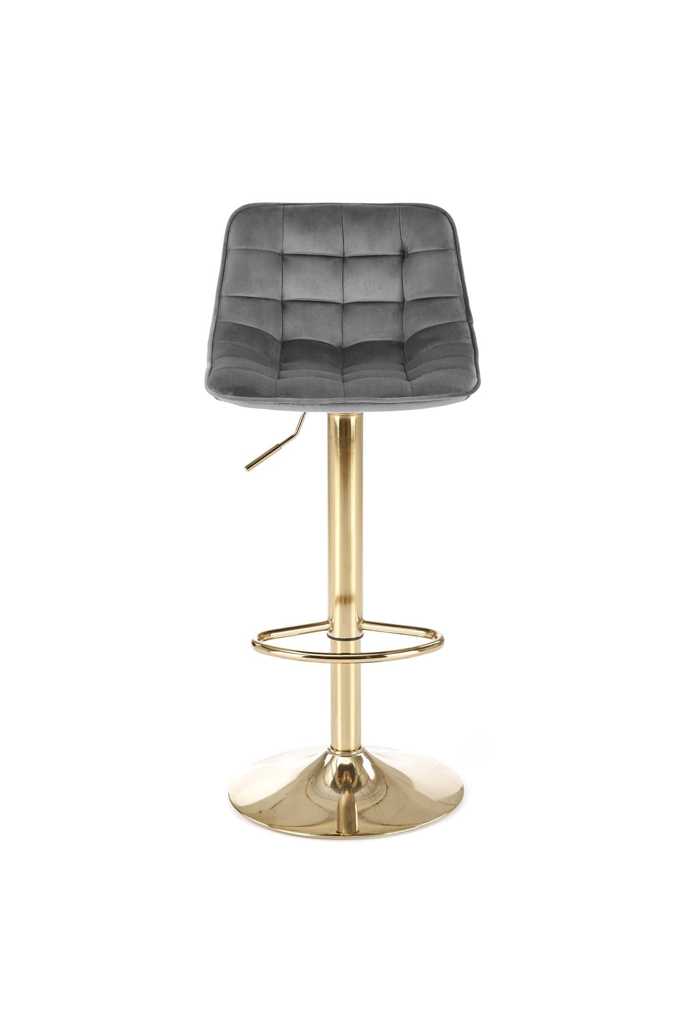 Halmar Sgabello da bar in velluto H120 Grigio