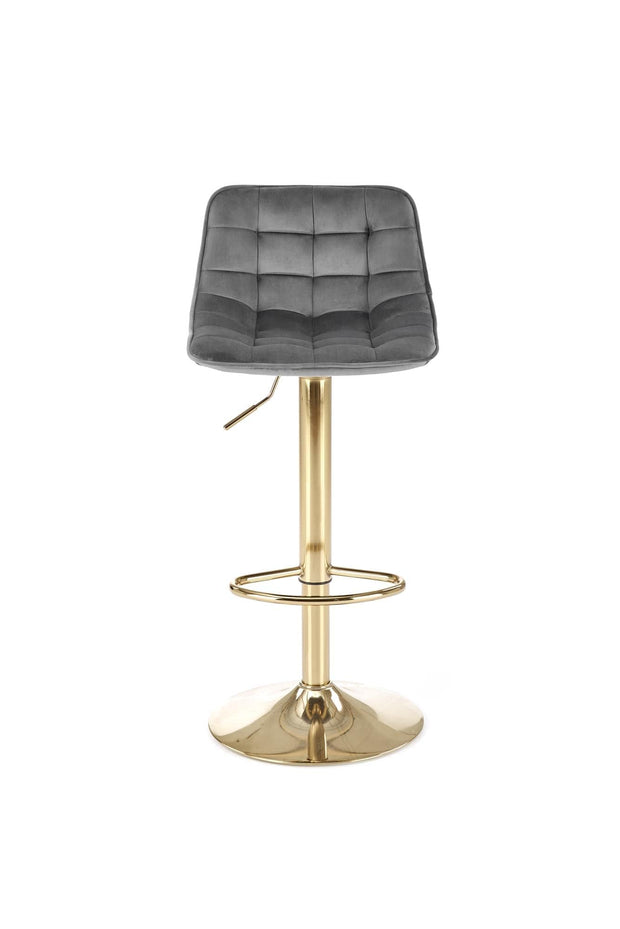 Halmar Sgabello da bar in velluto H120 Grigio