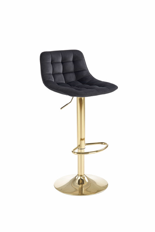 Halmar Sgabello da bar in velluto H120 Nero