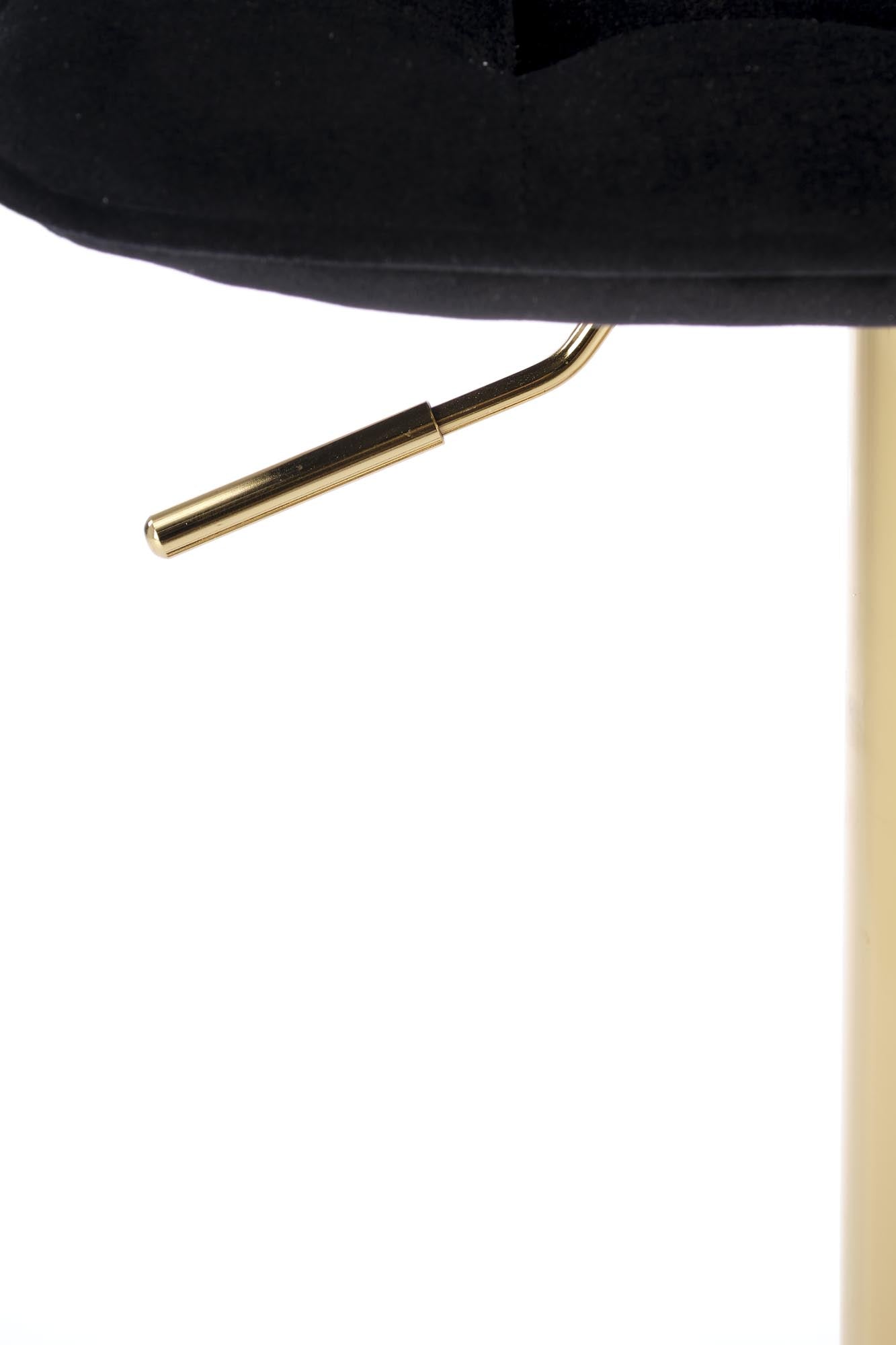 Halmar Sgabello da bar in velluto H120 Nero