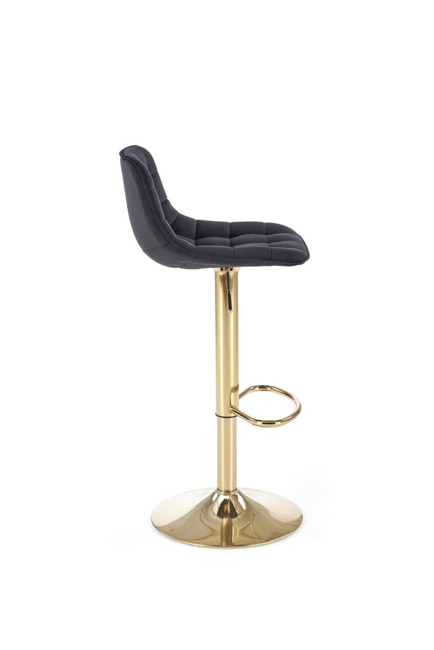 Halmar Sgabello da bar in velluto H120 Nero