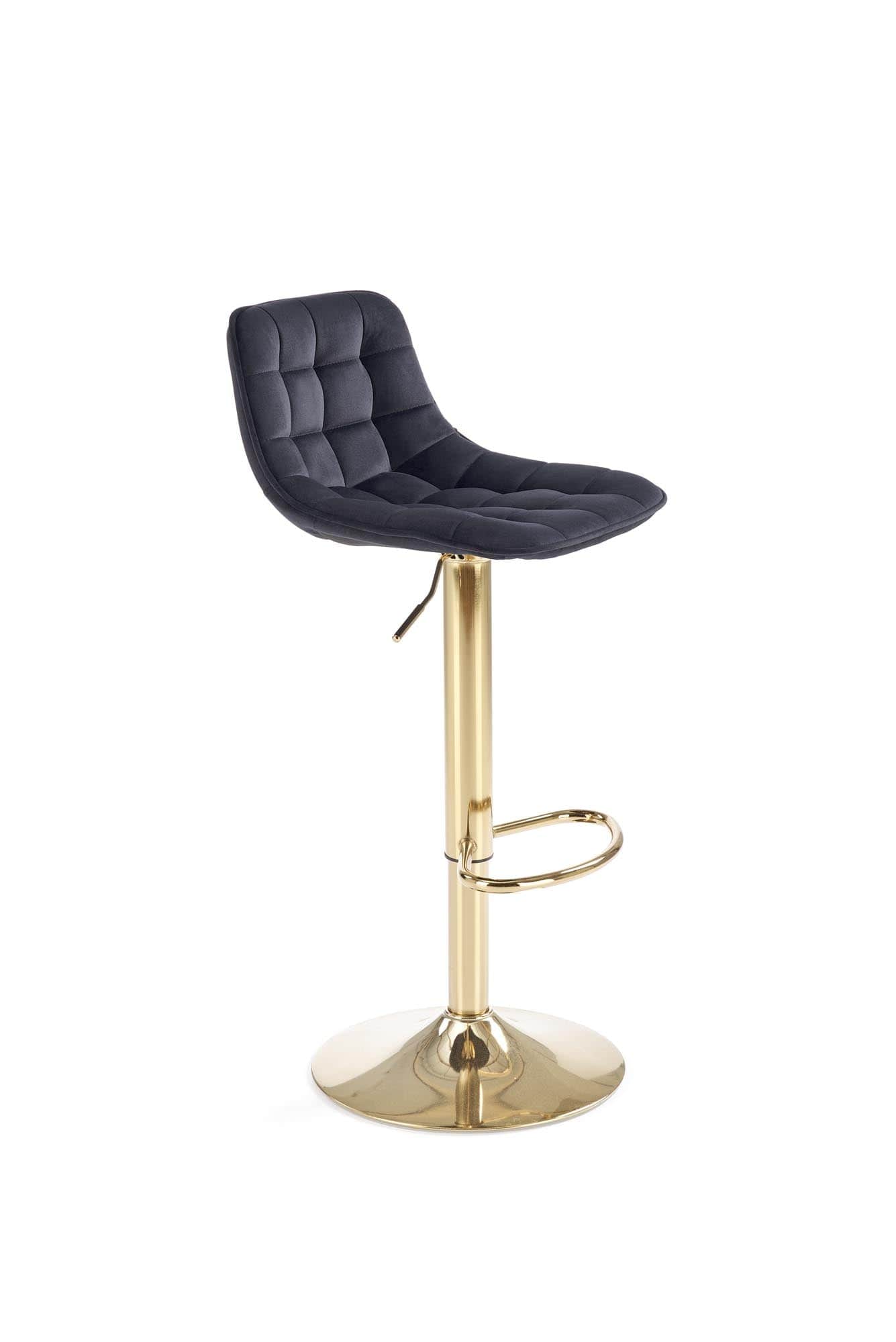 Halmar Sgabello da bar in velluto H120 Nero