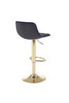 Halmar Sgabello da bar in velluto H120 Nero