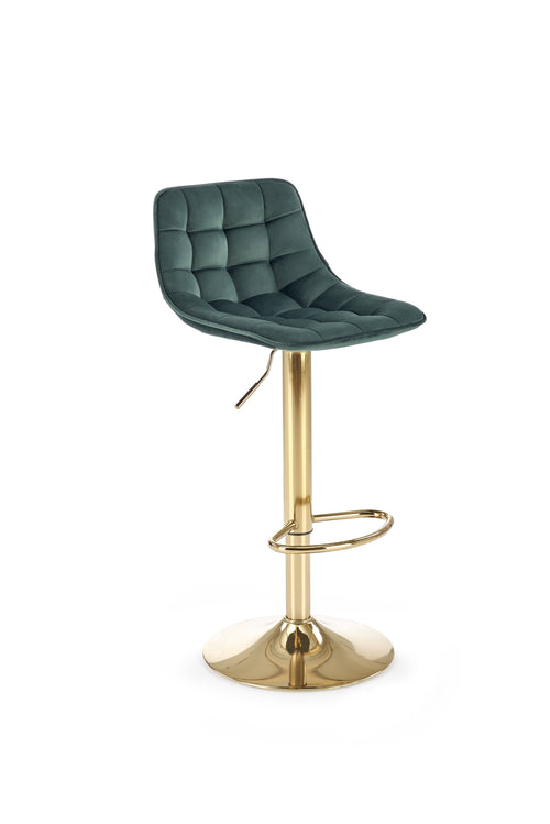 Halmar Sgabello da bar in velluto H120 Verde