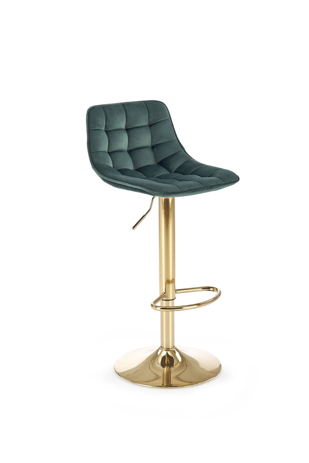 Halmar Sgabello da bar in velluto H120 Verde