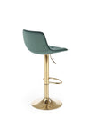 Halmar Sgabello da bar in velluto H120 Verde