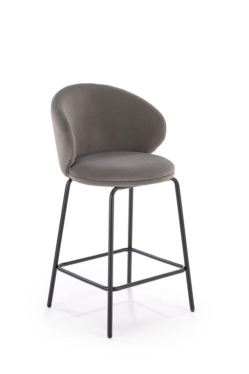 Halmar Sgabello da bar in velluto H121 Grigio