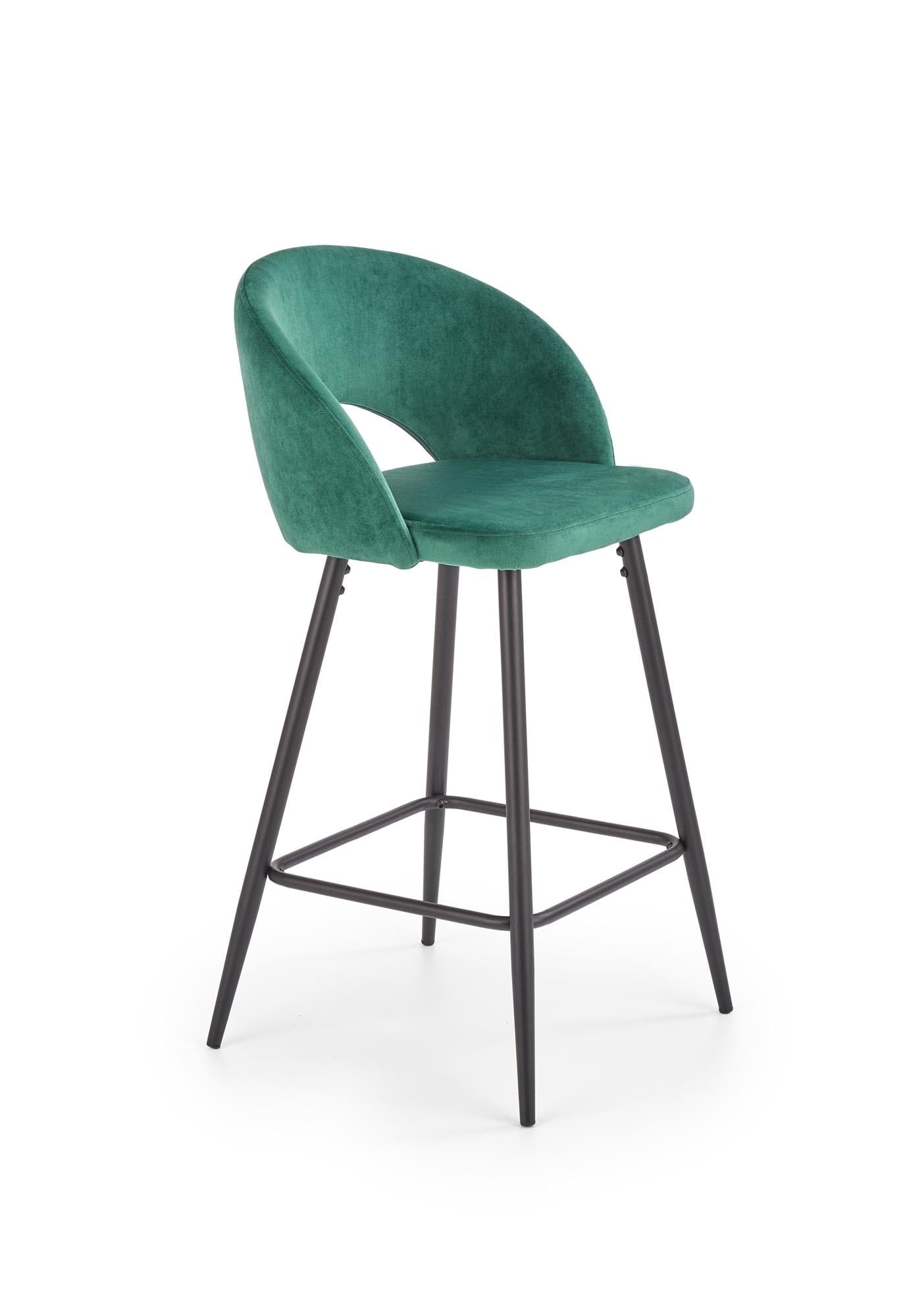 Halmar Sgabello da bar in velluto Hoku-96 Verde