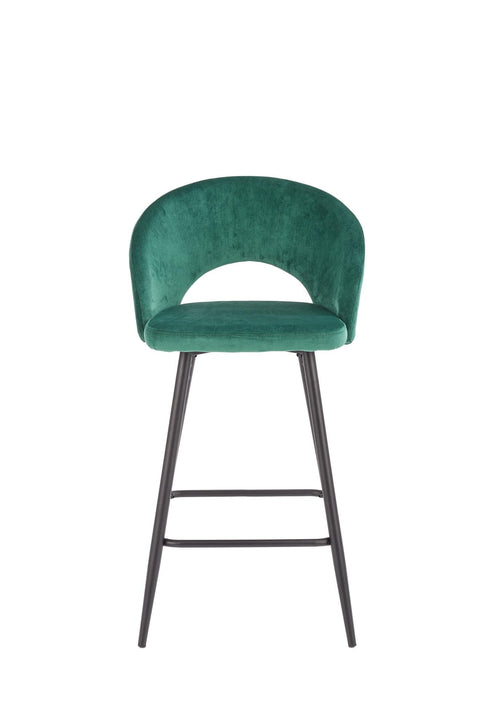 Halmar Sgabello da bar in velluto Hoku-96 Verde