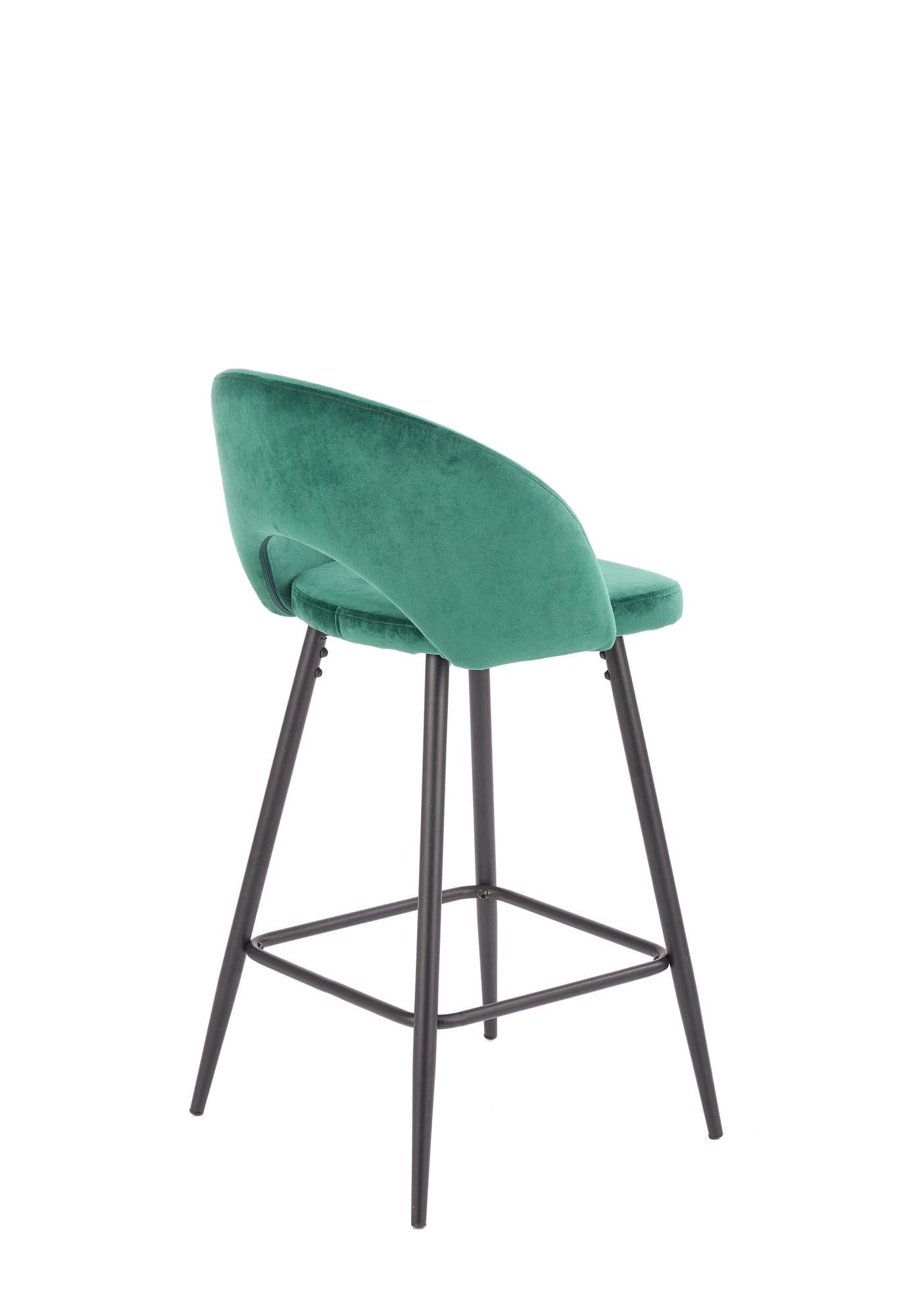 Halmar Sgabello da bar in velluto Hoku-96 Verde
