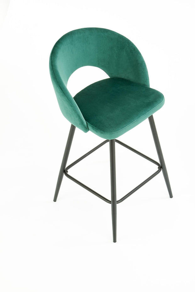 Halmar Sgabello da bar in velluto Hoku-96 Verde