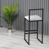 Sgabello da bar in velluto Nordic Grigio (2)