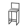 Sgabello da bar in velluto Nordic Grigio (3)