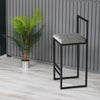 Sgabello da bar in velluto Nordic Grigio (1)