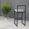 Sgabello da bar in velluto Nordic Grigio (2)
