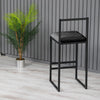 Sgabello da bar in velluto Nordic Nero (2)