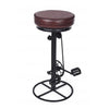 Bizzotto Sgabello da bar pelle naturale Cycle Marrone