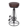 Bizzotto Sgabello da bar pelle naturale Cycle Marrone