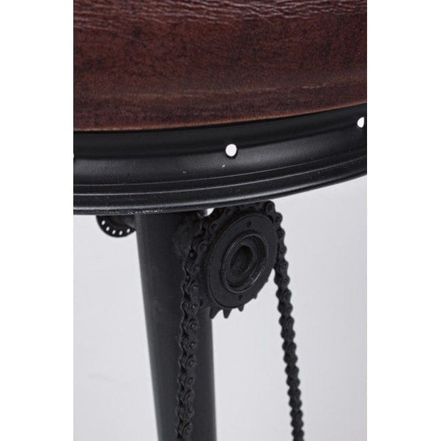 Bizzotto Sgabello da bar pelle naturale Cycle Marrone