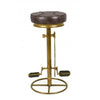 Bizzotto Sgabello da bar pelle naturale Cycle Marrone