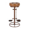Bizzotto Sgabello da bar pelle naturale Cycle Rame