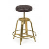 Bizzotto Sgabello da bar pelle naturale Mendez H Marrone