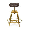 Bizzotto Sgabello da bar pelle naturale Mendez H Marrone